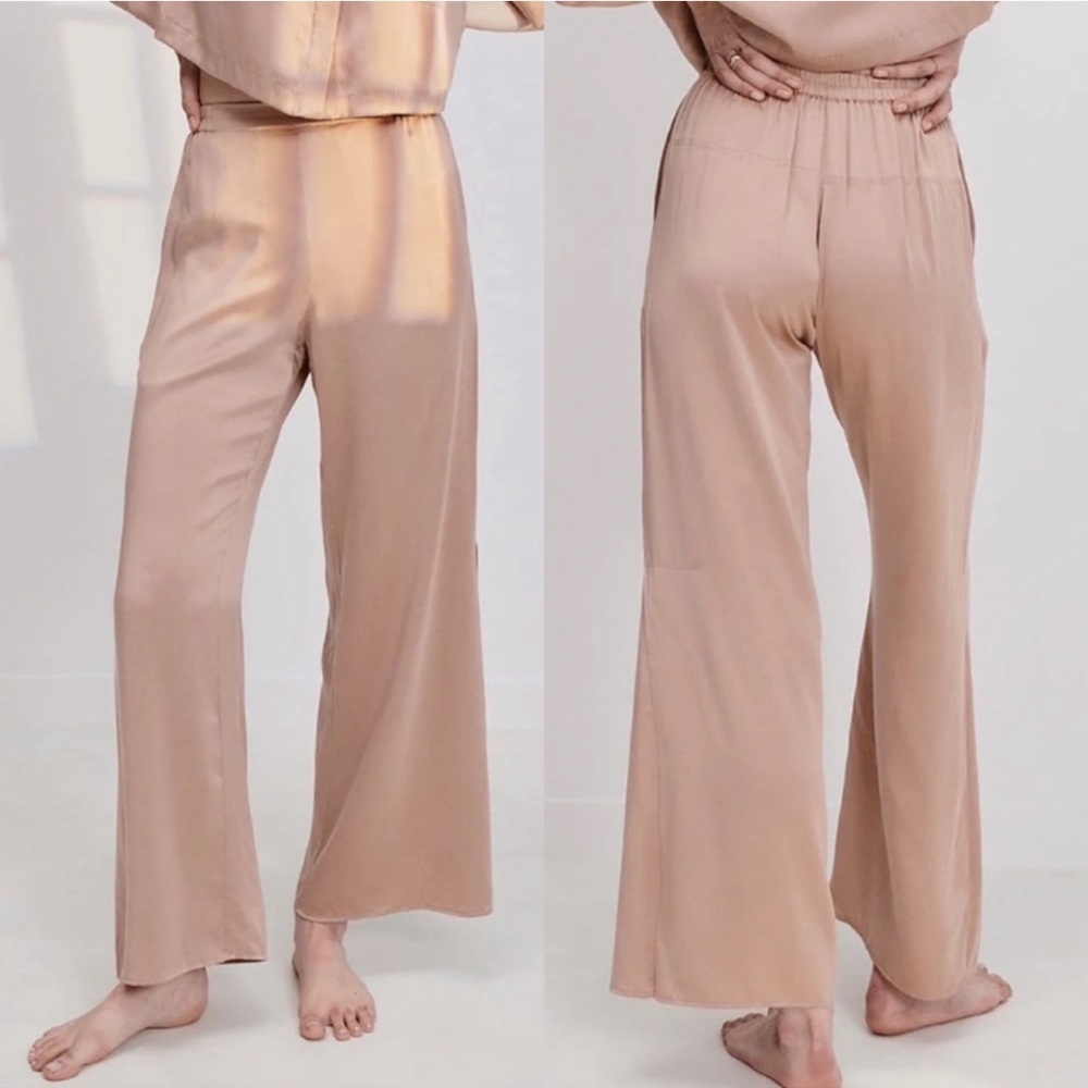 Lunya Washable Silk High Rise Pant: Otium Tan